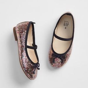 Baby Gap Toddler girl glitter ballet flats size 6T